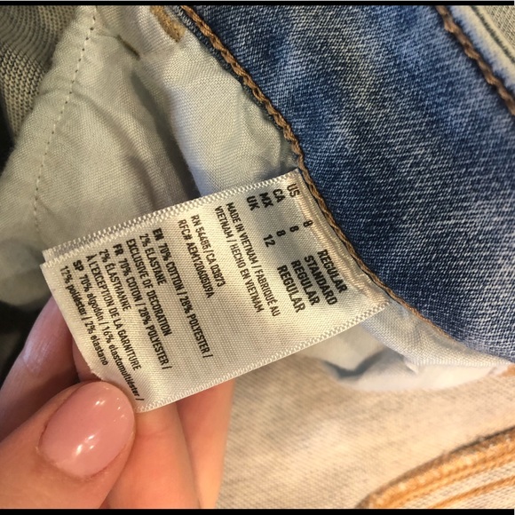 Light Wash American Eagle Skinny Jeans Size 8 - Picture 4 of 5